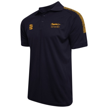 Leicestershire CCC Seniors Dual Solid Colour Polo : Navy